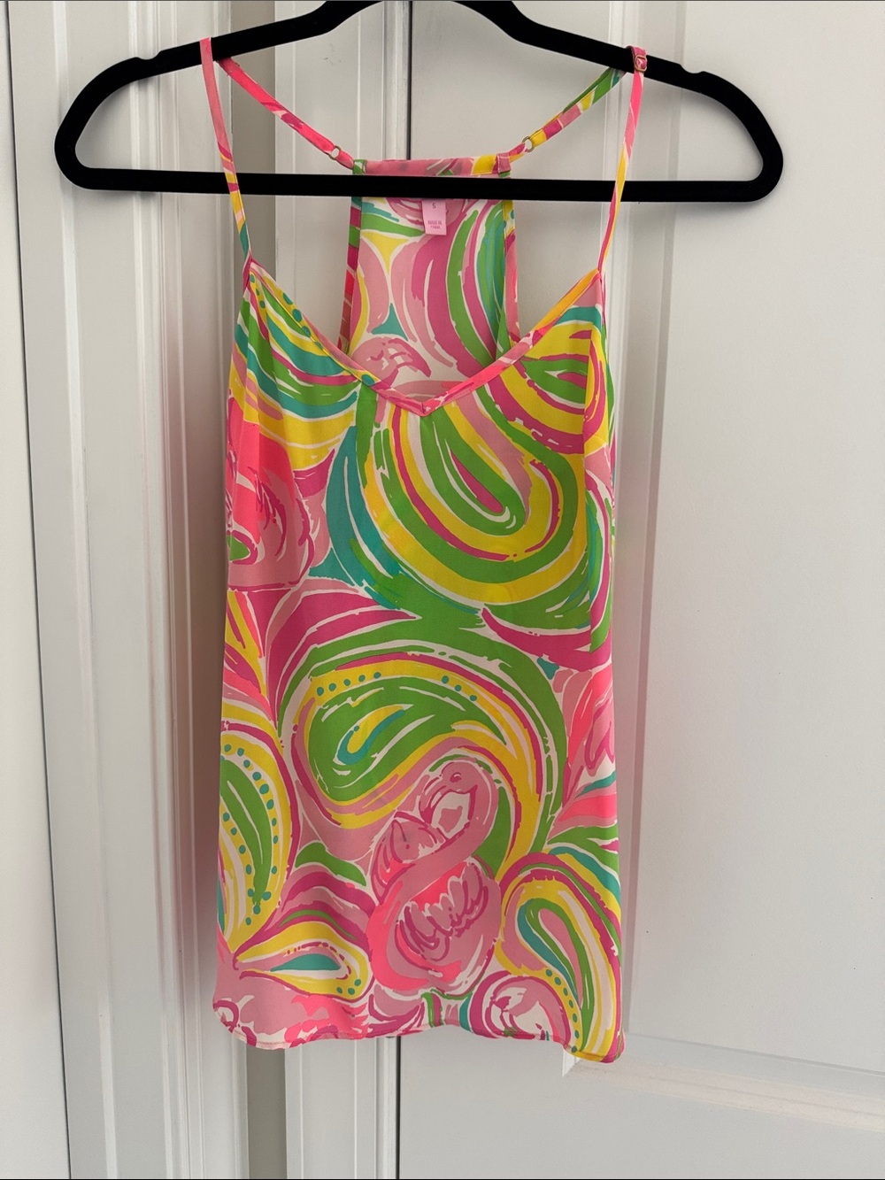 Lilly Pulitzer Pink, Green & Yellow Abstract Tank Top